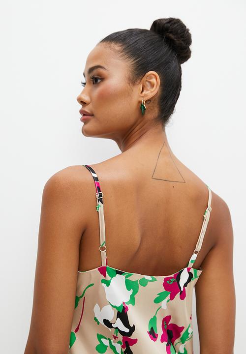 edit -  Satin slip dress - Floral