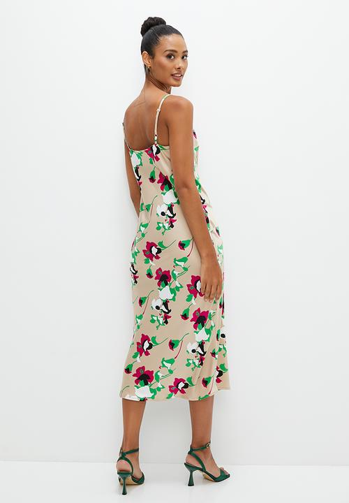 edit -  Satin slip dress - Floral