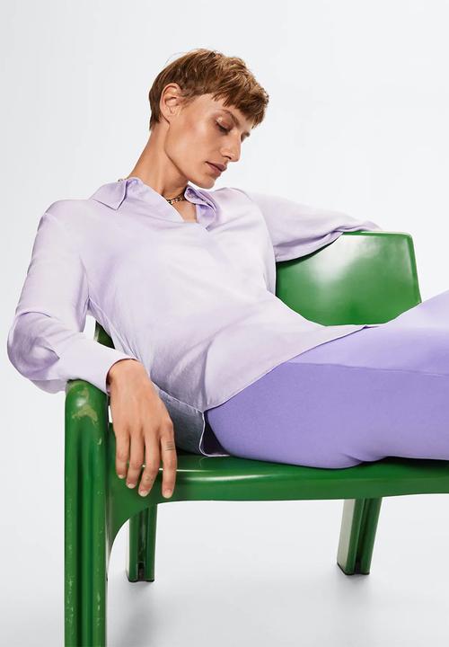 MANGO - Shirt ideale - light pastel purple