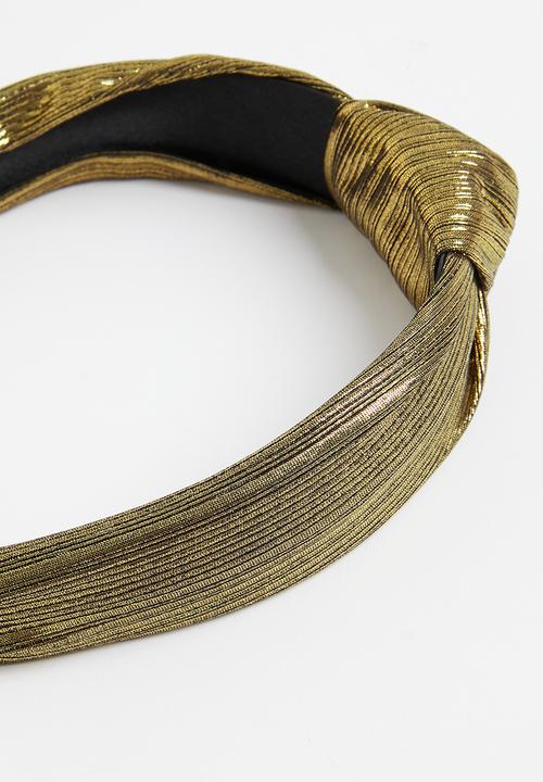 Superbalist - Metallic knotted headband - gold