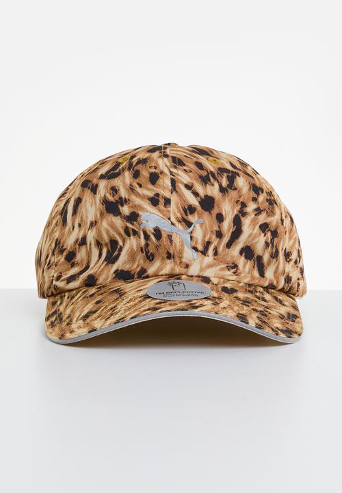 PUMA - Quick dry training cap - desert tan/fur real aop