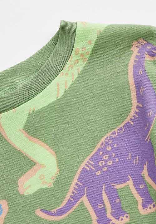 H&M - Jersey pyjamas - green/dinosaurs