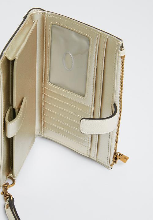 GUESS - Laurel slg dbl zip organizer - stone