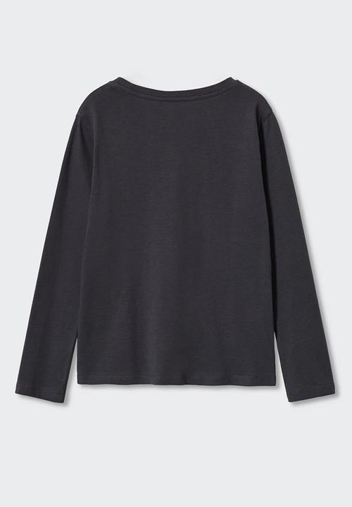 MANGO - T-shirt sheldon - charcoal