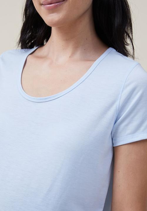 Cotton On - Maternity gym T-shirt - silk blue