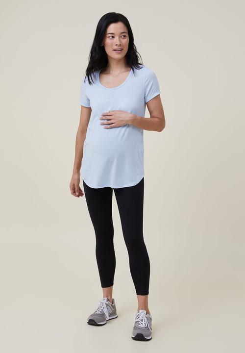 Cotton On - Maternity gym T-shirt - silk blue