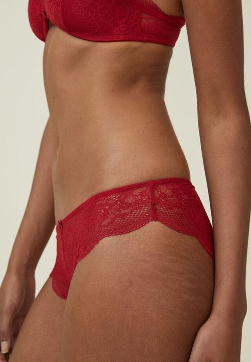 Cotton On - Nala lace bikini brief - crimson