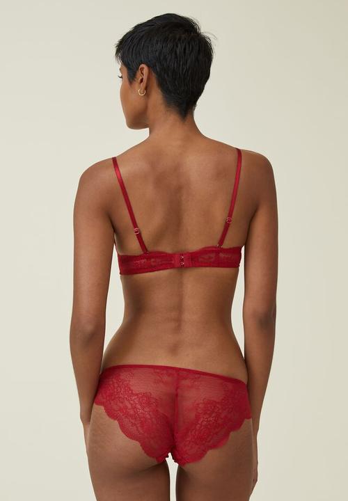 Cotton On - Nala lace bikini brief - crimson