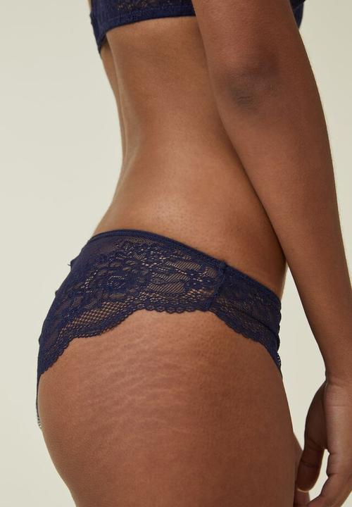 Cotton On - Nala lace bikini brief - french navy
