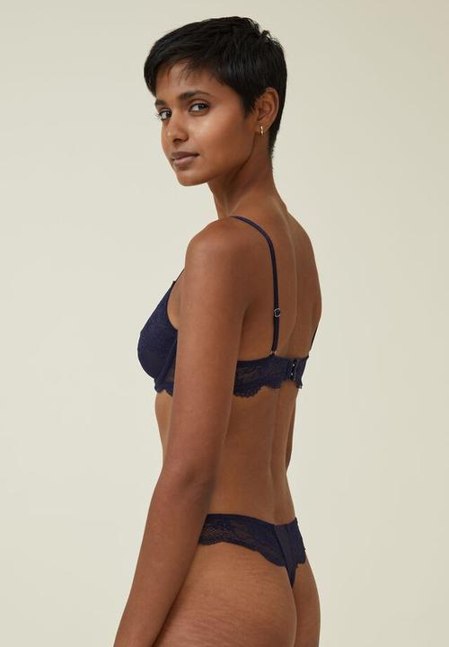 Cotton On - Nala lace underwire bra - french navy