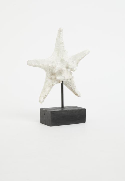 H&S - Starfish shell stand  - white