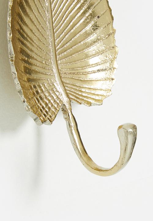 H&S - Hazel leaf hook - gold