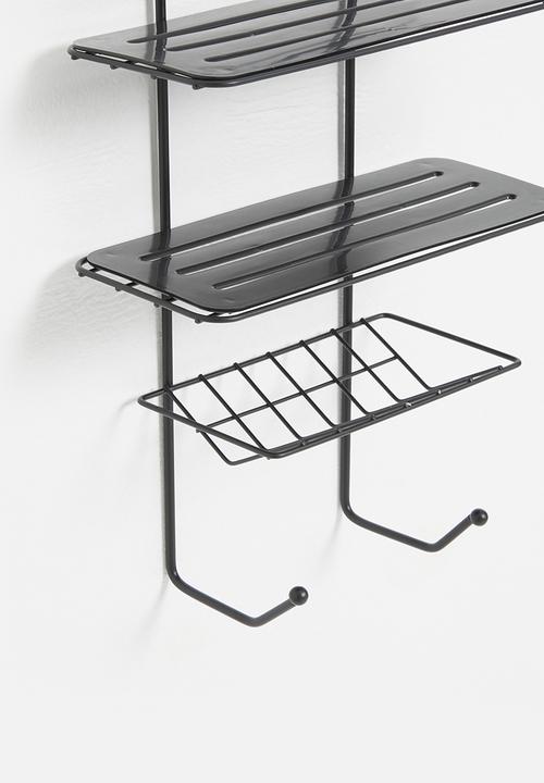 Bathroom Solutions - Hanging shower caddy - black