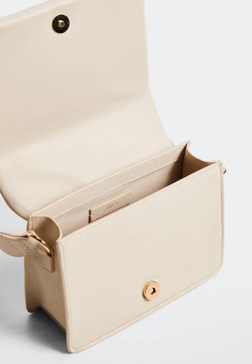 MANGO - Quilted cross - body bag - off white
