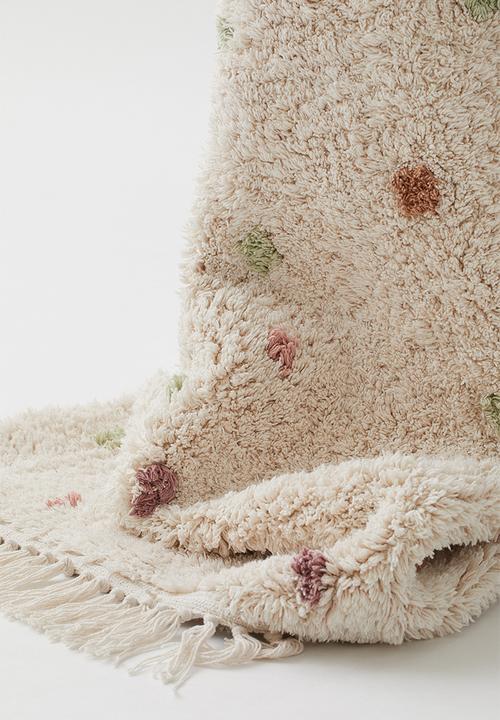 H&M - Spotted cotton rug - beige/multi