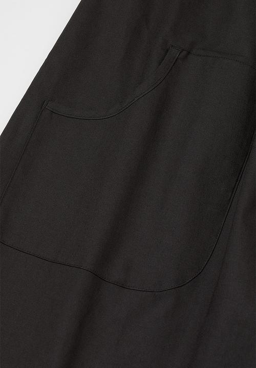 H&M - Flounce-trimmed apron - black