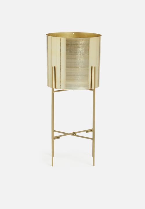 H&S - Standing planter - gold
