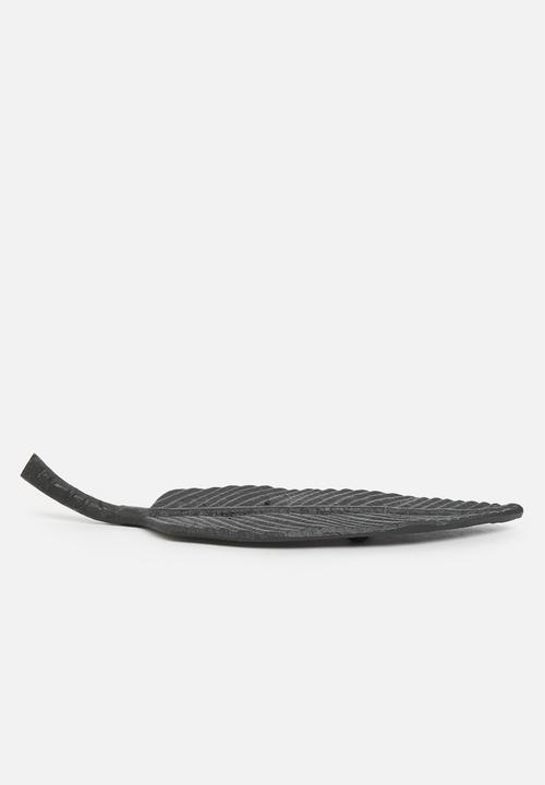 H&S - Banana leaf tray - black