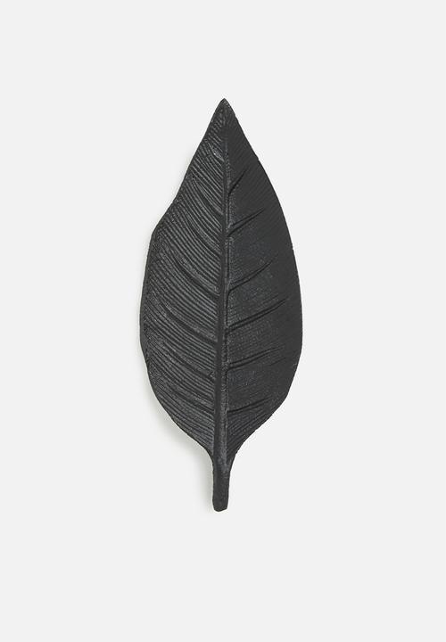 H&S - Variegated leaf tray - black