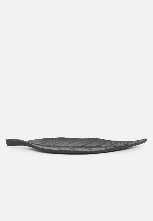 H&S - Variegated leaf tray - black