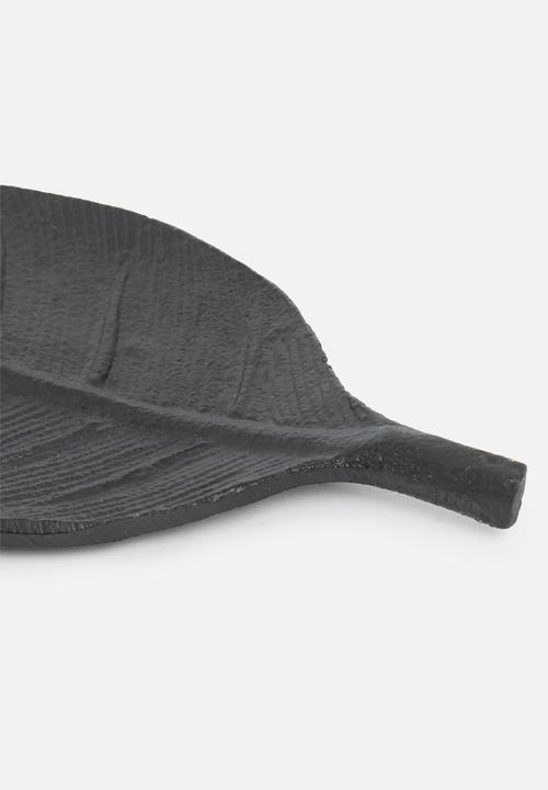 H&S - Variegated leaf tray - black