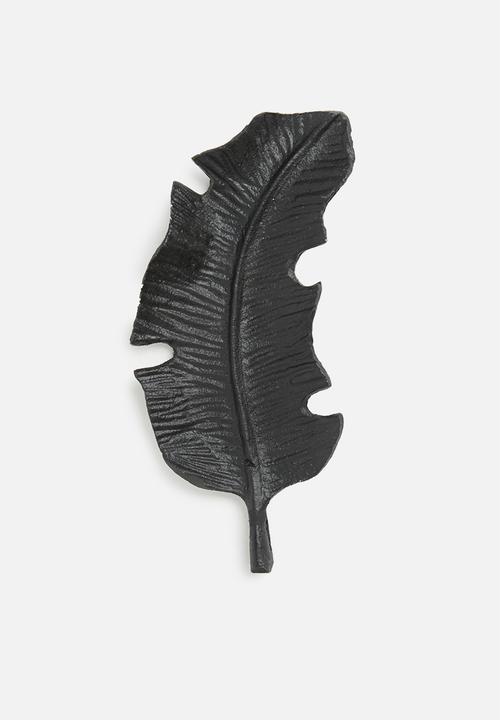 H&S - Oak leaf tray - black