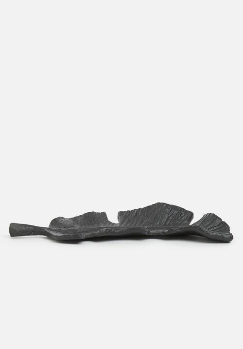 H&S - Oak leaf tray - black