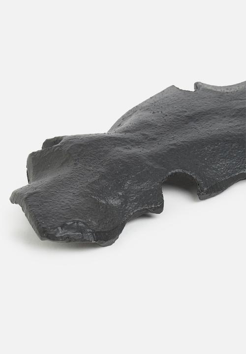 H&S - Oak leaf tray - black