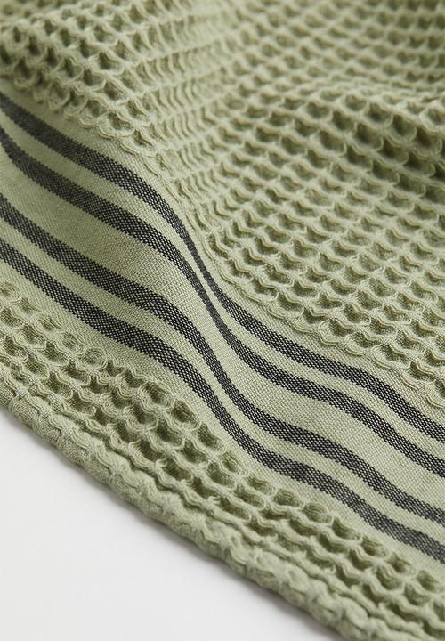 H&M - Waffled tea towel - green/multi