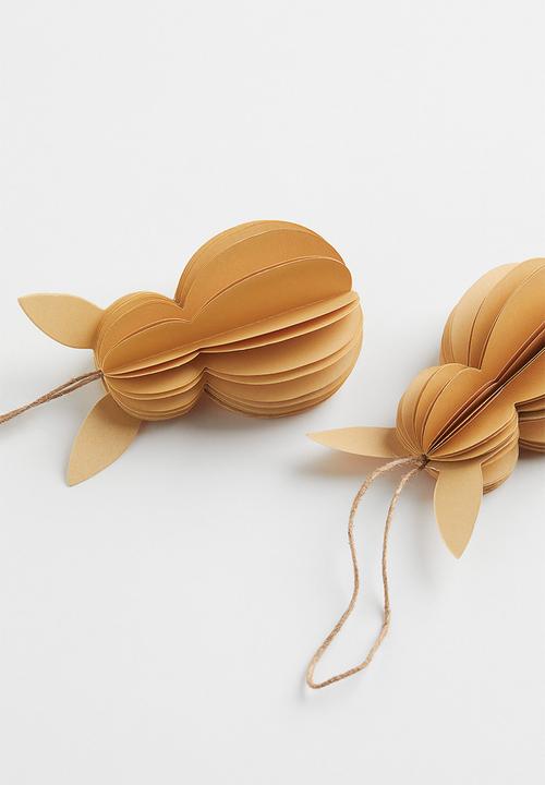 H&M - 2-pack paper easter decorations - beige