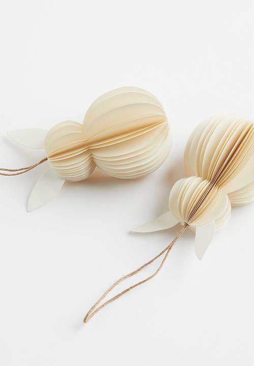 H&M - 2-pack paper easter decorations - beige