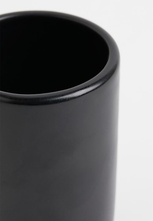 H&M - Earthenware toothbrush mug - black