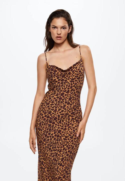 MANGO - Dress kendal - brown