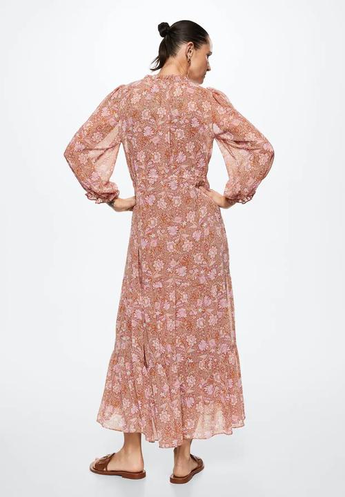 MANGO - Dress fifty - medium orange