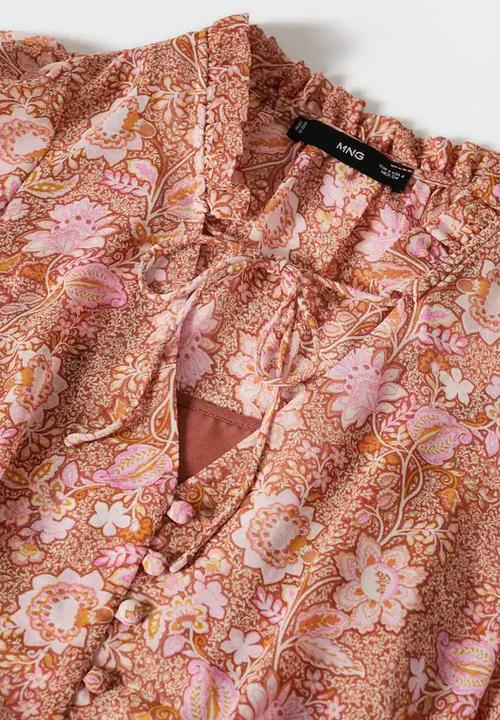 MANGO - Dress fifty - medium orange