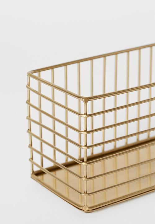 H&M - Metal wire basket - gold