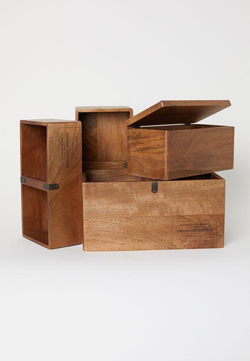 H&M - Wooden storage box - beige