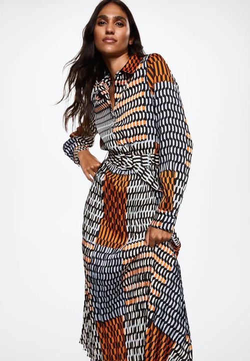 MANGO - Dress westy - orange