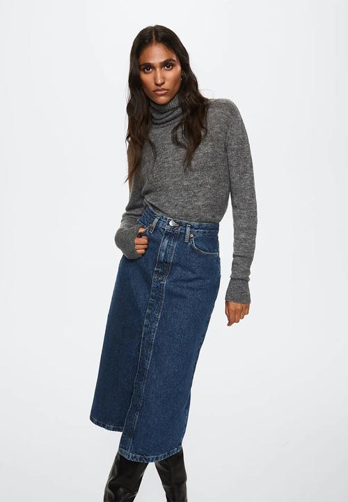 MANGO - Skirt soleil - mid blue