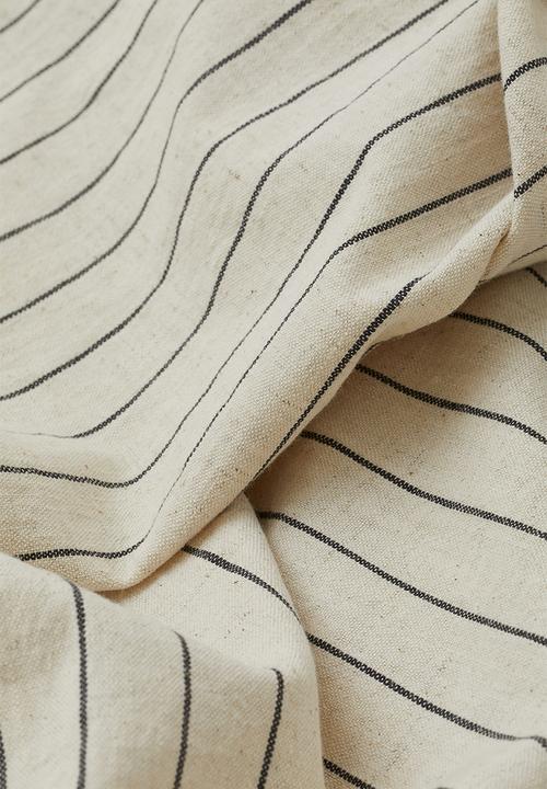 H&M - Striped linen-blend tablecloth - beige/multi