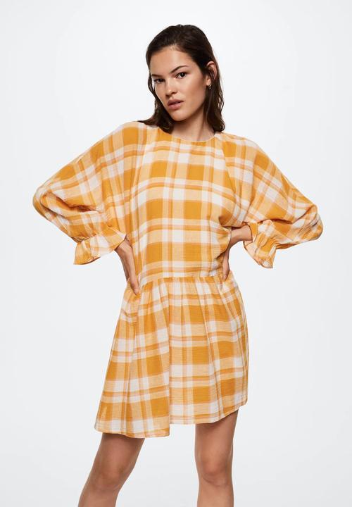 MANGO - Dress bruno-h - medium yellow