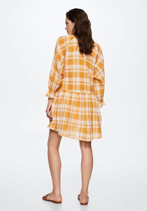 MANGO - Dress bruno-h - medium yellow