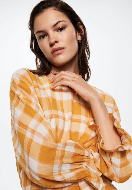 MANGO - Dress bruno-h - medium yellow