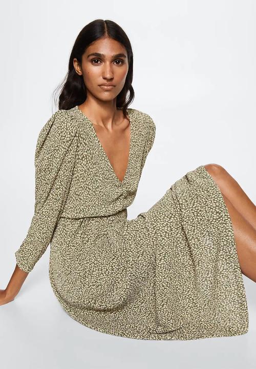 MANGO - Dress pomelo3 - green