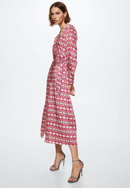 MANGO - Dress silvie - bright pink