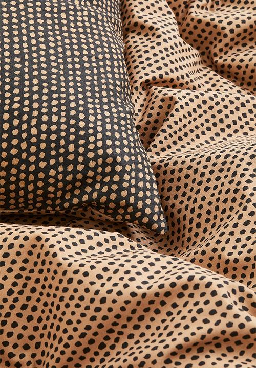H&M - Patterned single duvet cover set - beige/multi
