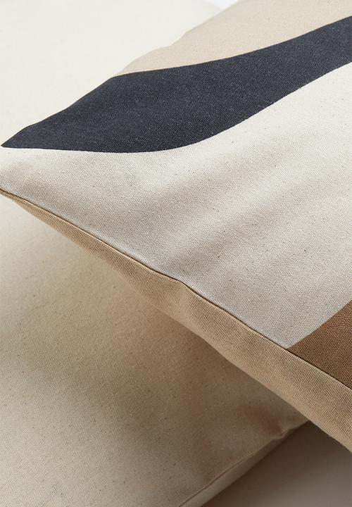 H&M - 2-pack cotton cushion covers - beige/multi