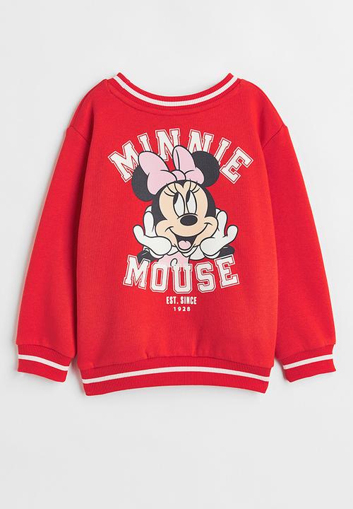 H&M - Sweatshirt - red/minnie mouse