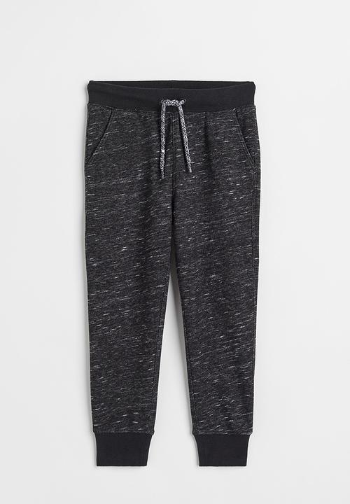 H&M - Cotton-blend joggers - black marl