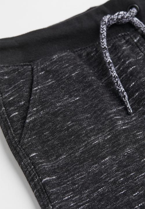 H&M - Cotton-blend joggers - black marl